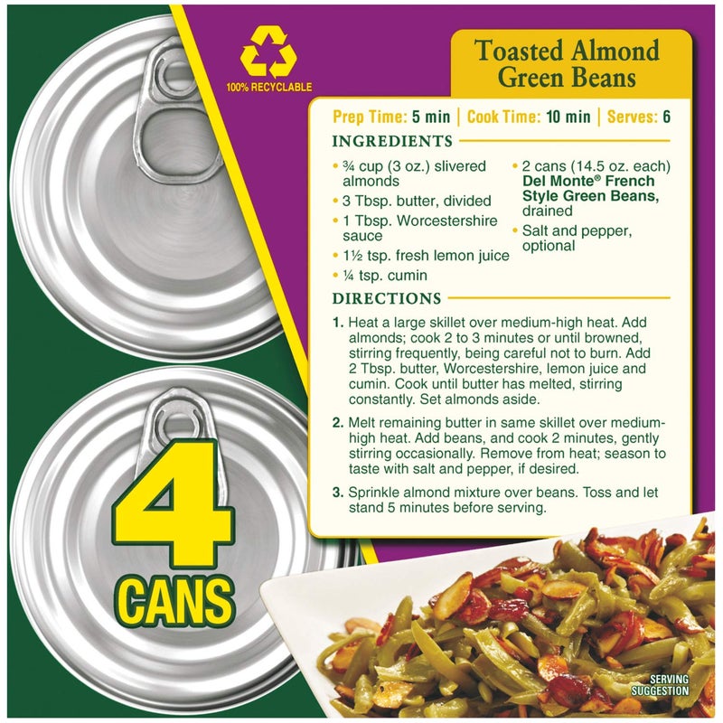 Del Monte Canned Fresh Cut Blue Lake French Style Green Beans, 14.5 Ounce (Pack of 4) - Image 5